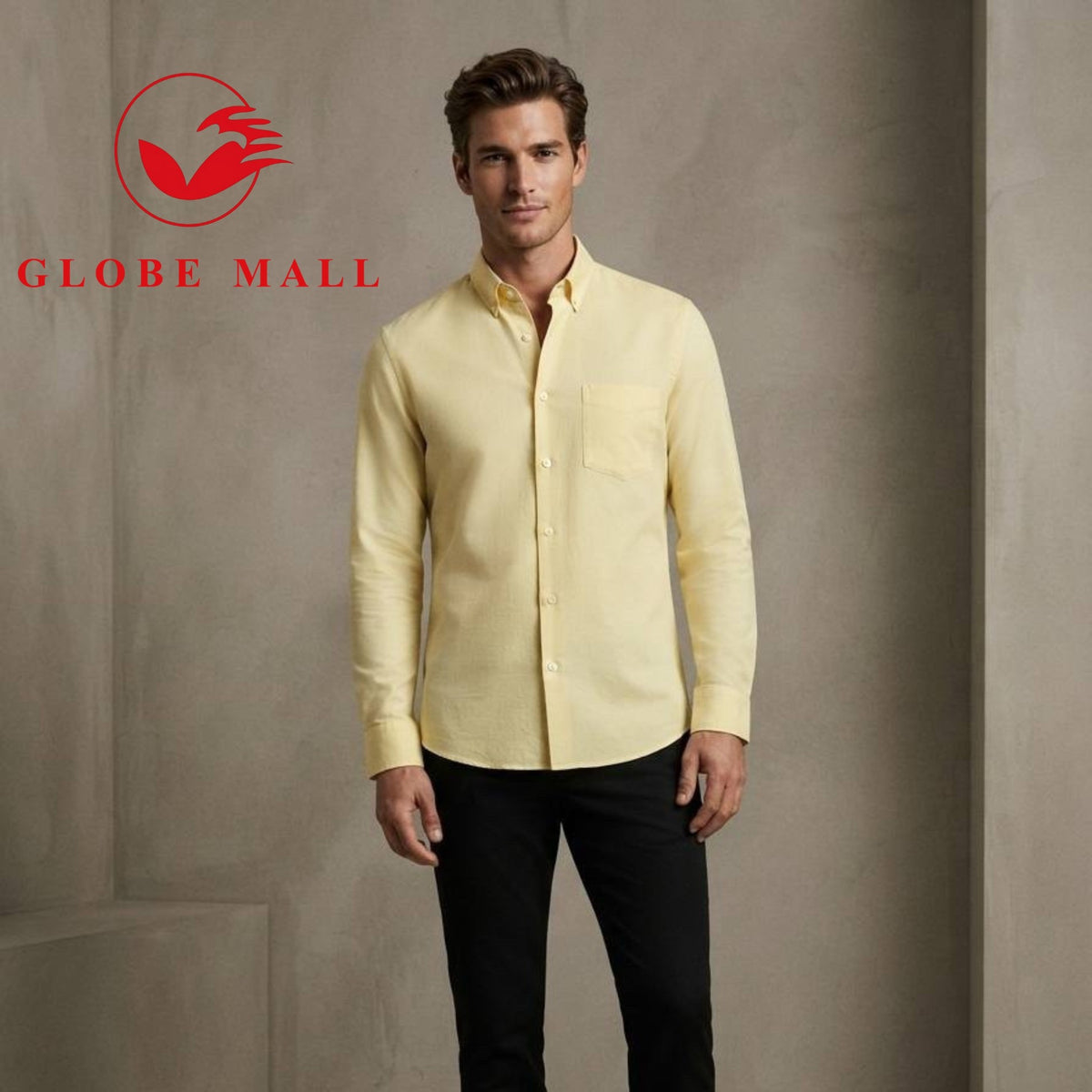 Men's Long Sleeve Button-Down Oxford Shirt