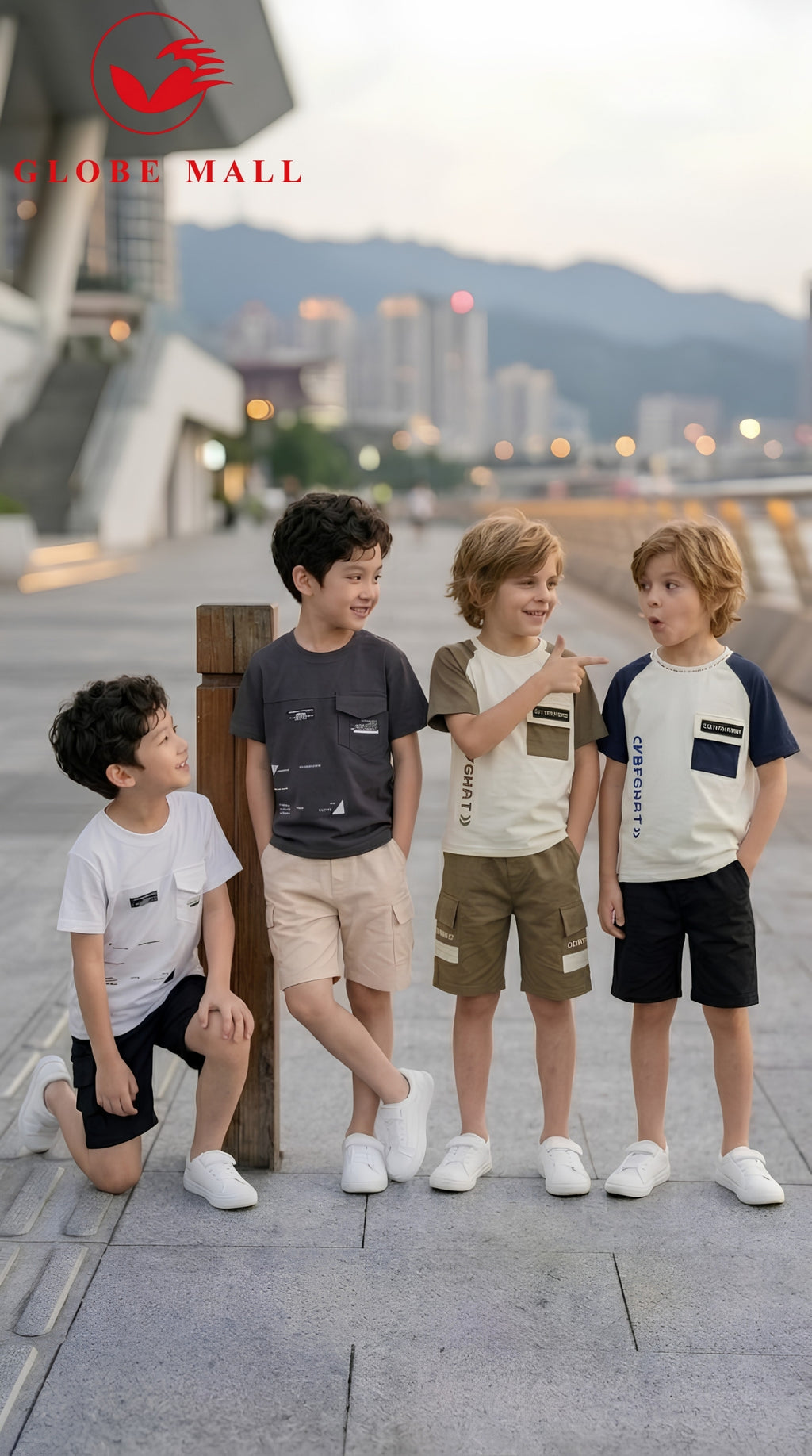 Urban Explorer Tee & Cargo Shorts Set