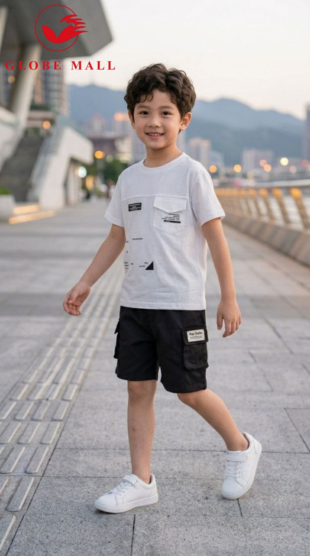 Urban Explorer Tee & Cargo Shorts Set
