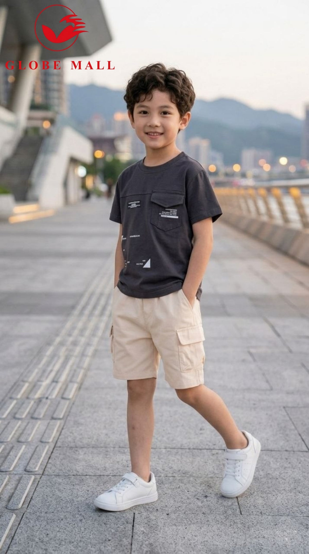 Urban Explorer Tee & Cargo Shorts Set