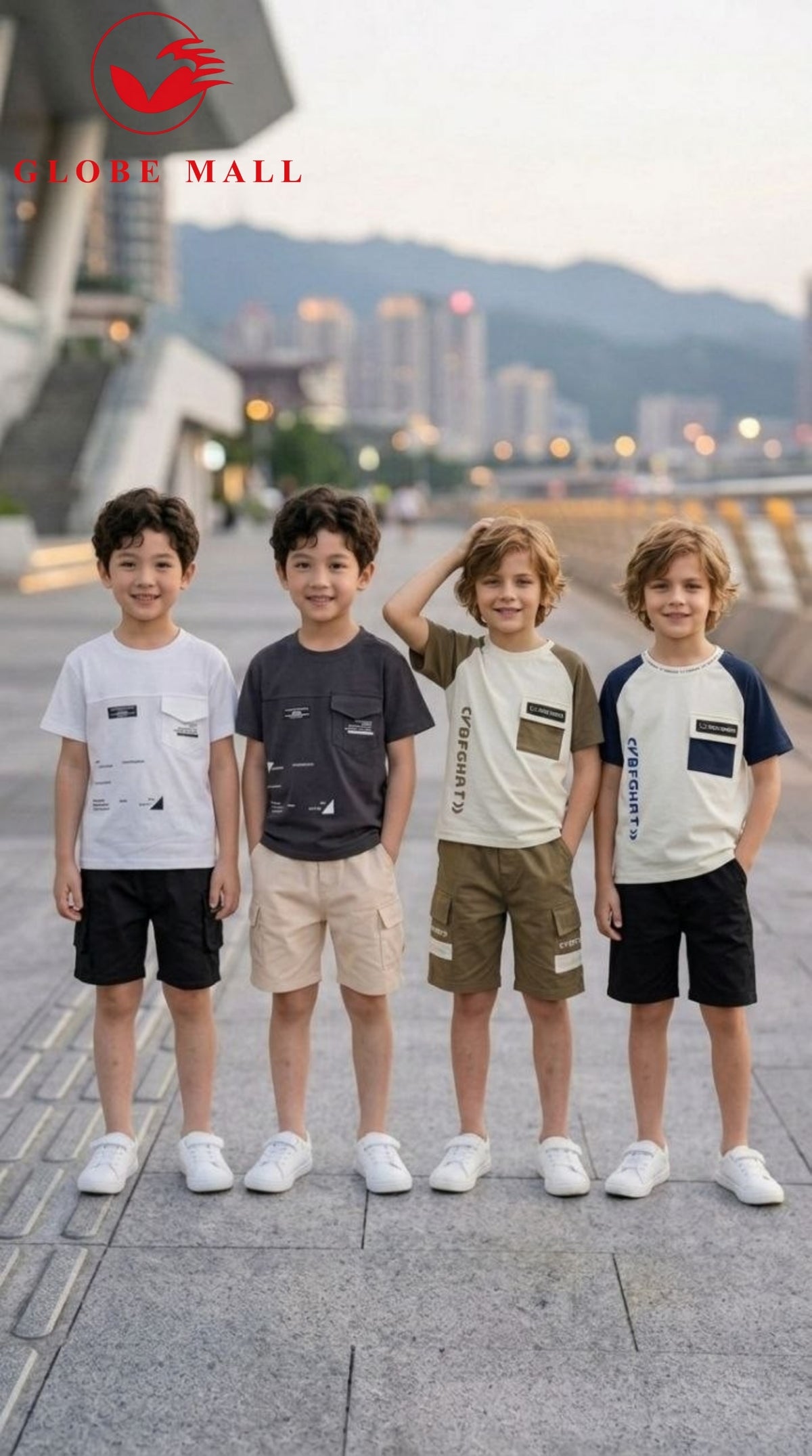 Urban Explorer Tee & Cargo Shorts Set