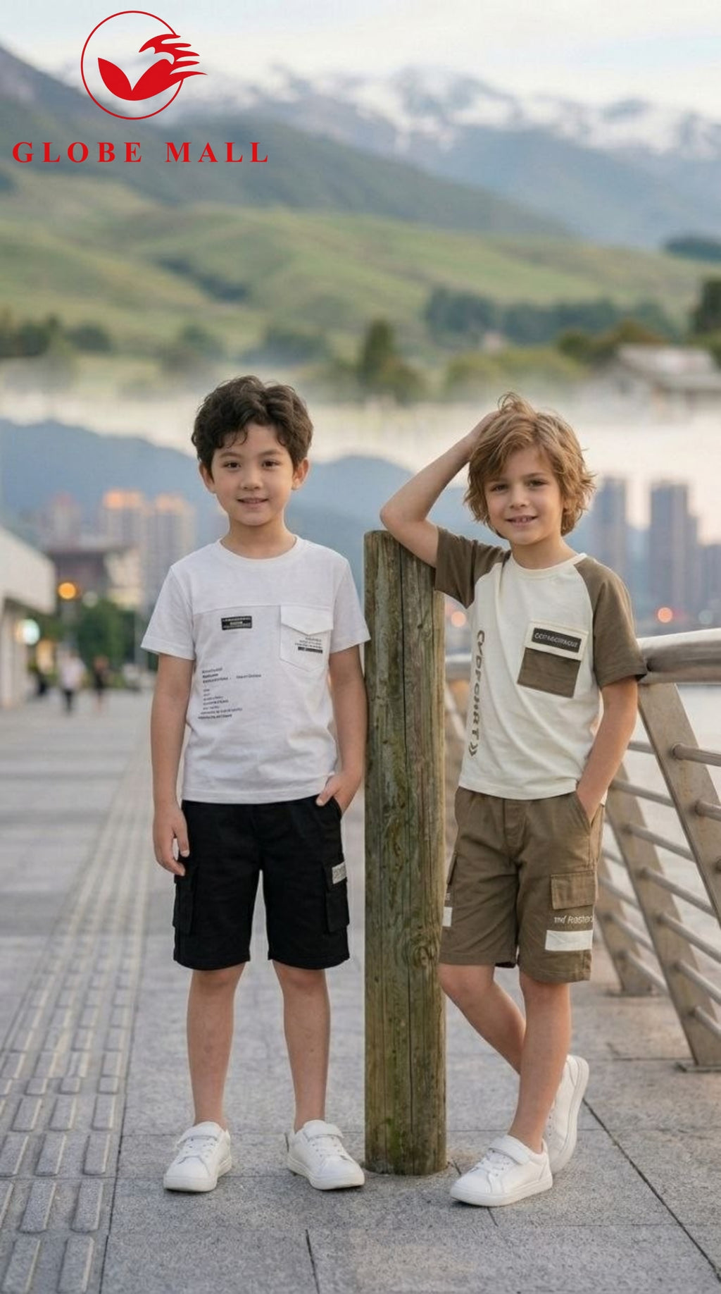 Urban Explorer Tee & Cargo Shorts Set