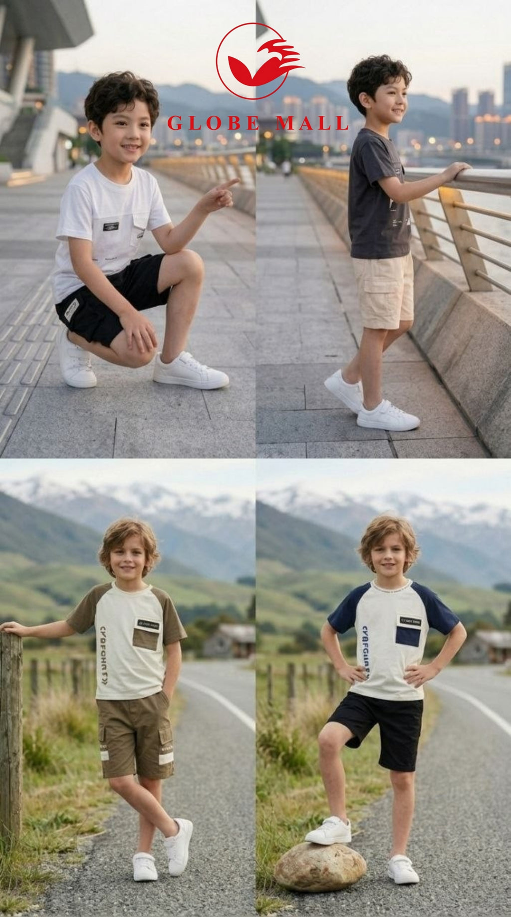 Urban Explorer Tee & Cargo Shorts Set