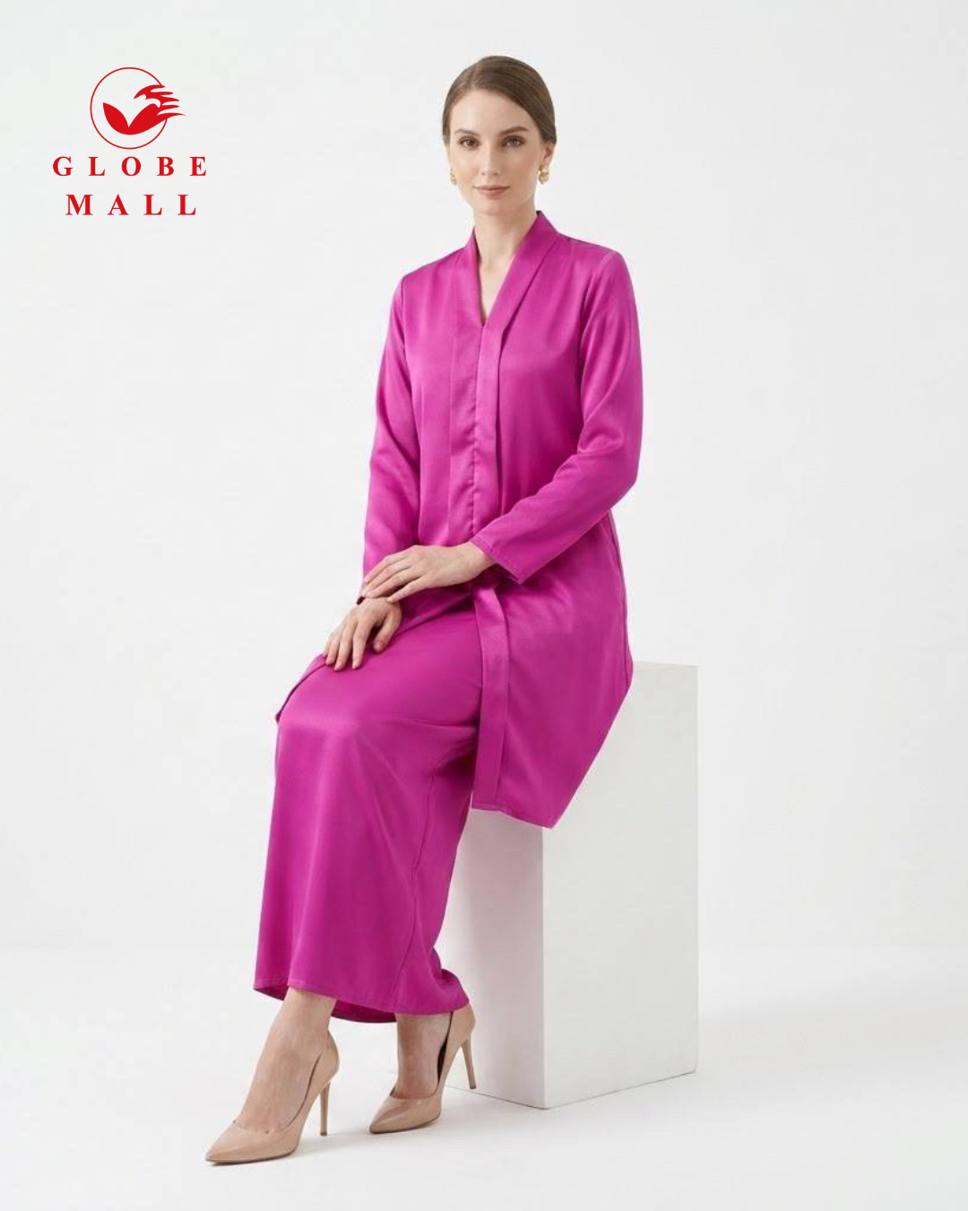 Plain Satin Modern Kebaya Set