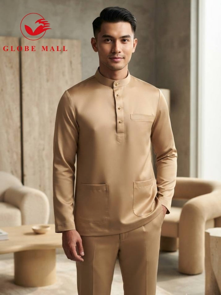 Aryan Premium Slim-Fit Baju Melayu Set