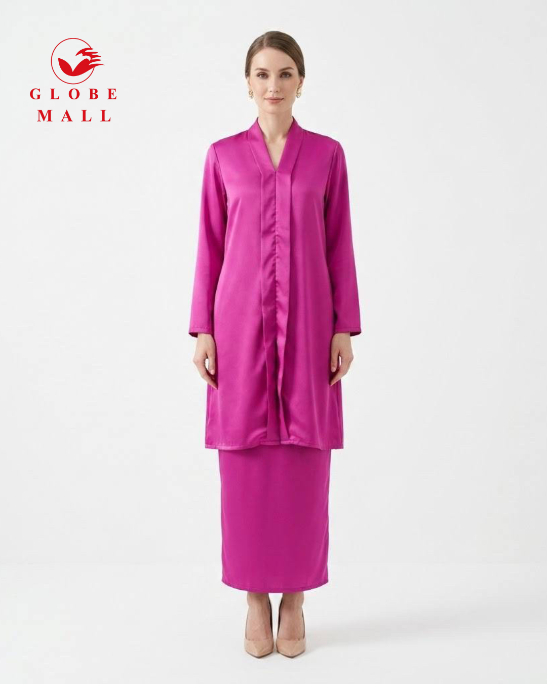 Plain Satin Modern Kebaya Set