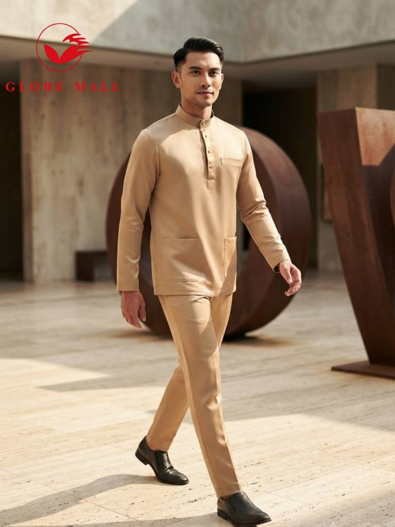Aryan Premium Slim-Fit Baju Melayu Set