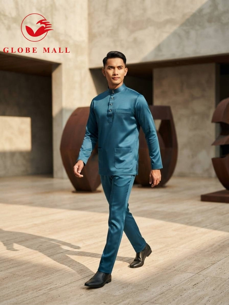 Aryan Premium Slim-Fit Baju Melayu Set