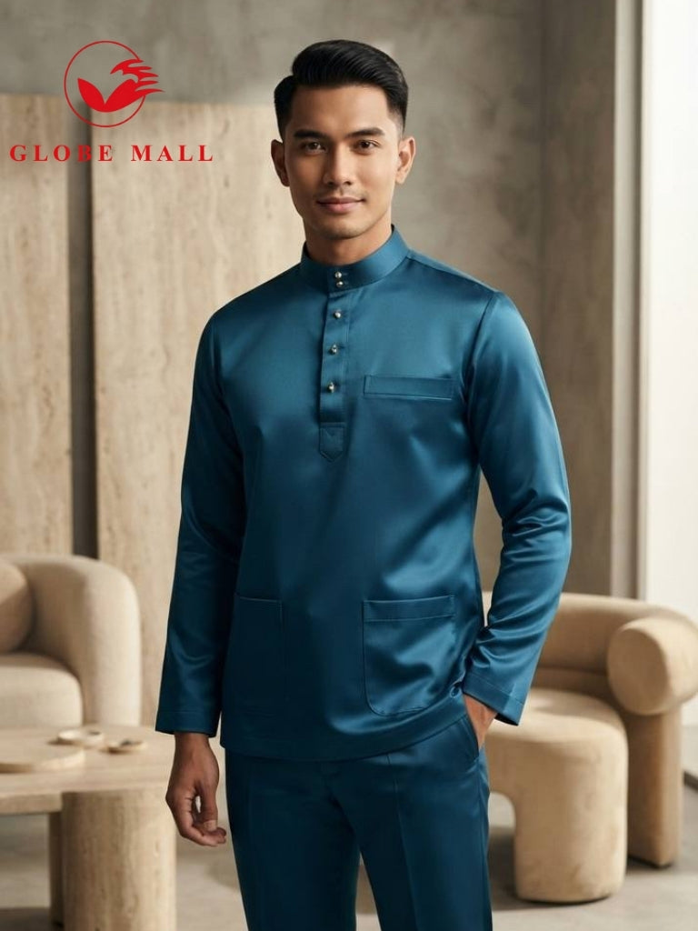 Aryan Premium Slim-Fit Baju Melayu Set