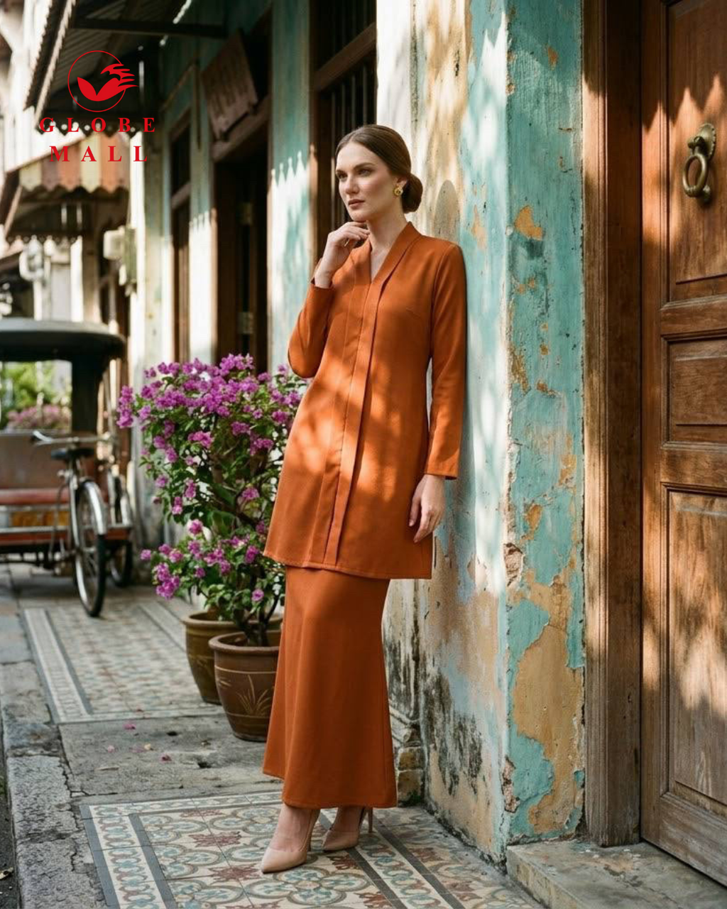 Plain Satin Modern Kebaya Set