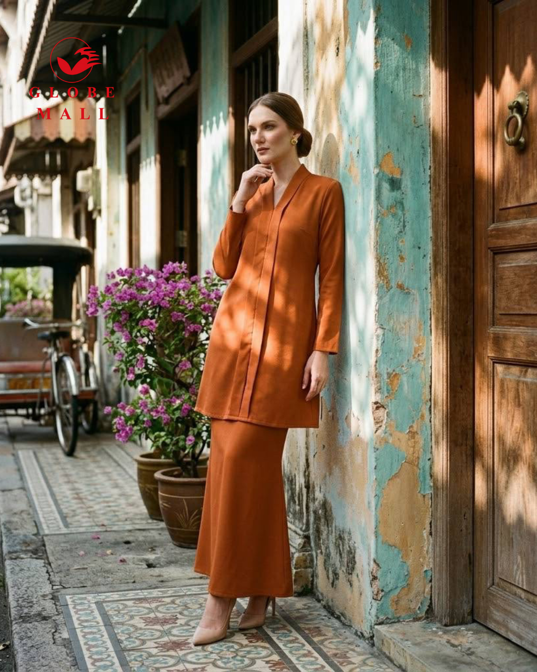 Plain Satin Modern Kebaya Set