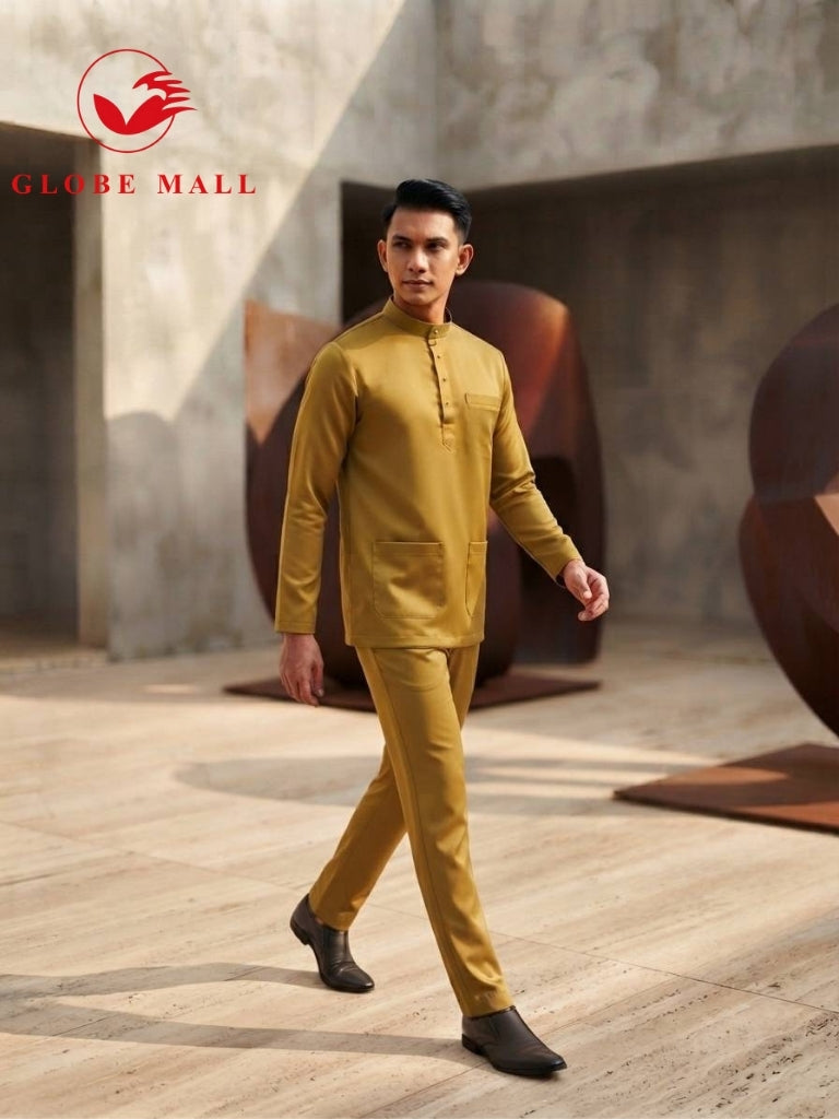 Aryan Premium Slim-Fit Baju Melayu Set