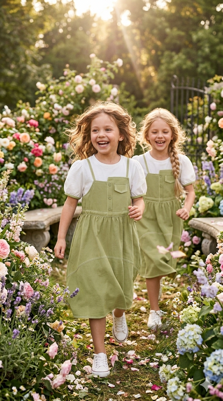Sage Meadow Corduroy Pinafore Set