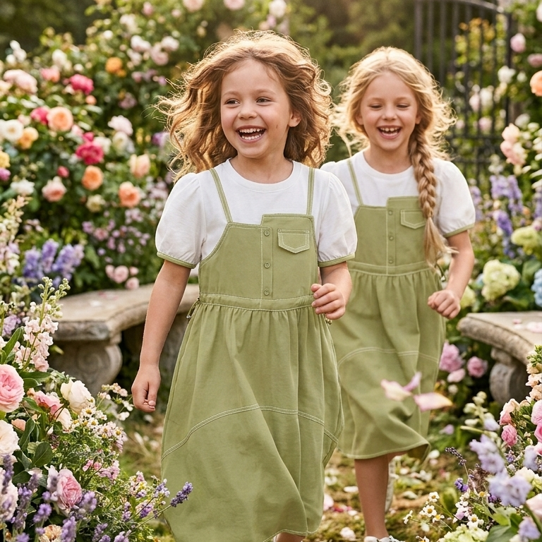 Sage Meadow Corduroy Pinafore Set
