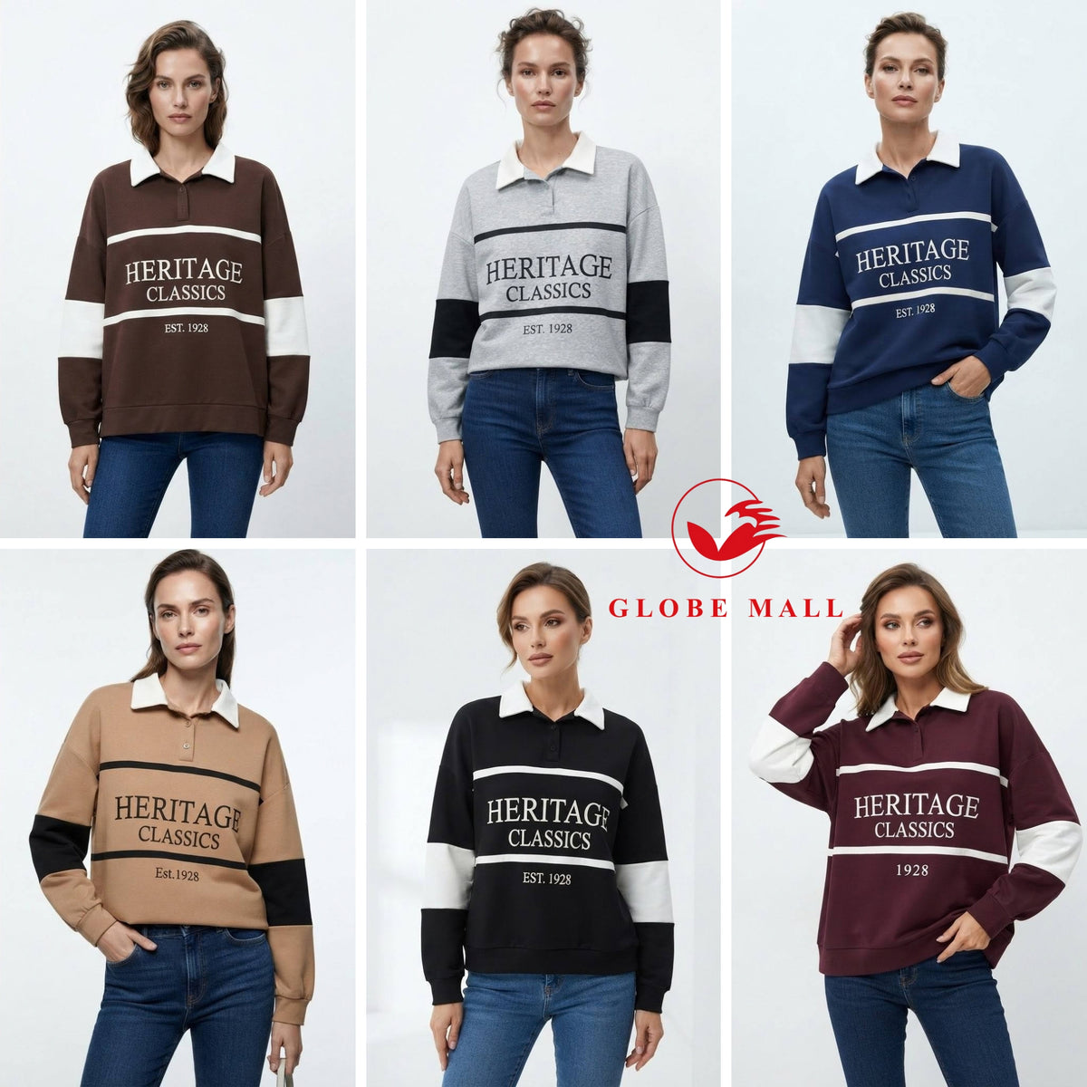 Women’s "Heritage Classics" Collared Rugby Sweater Pullover