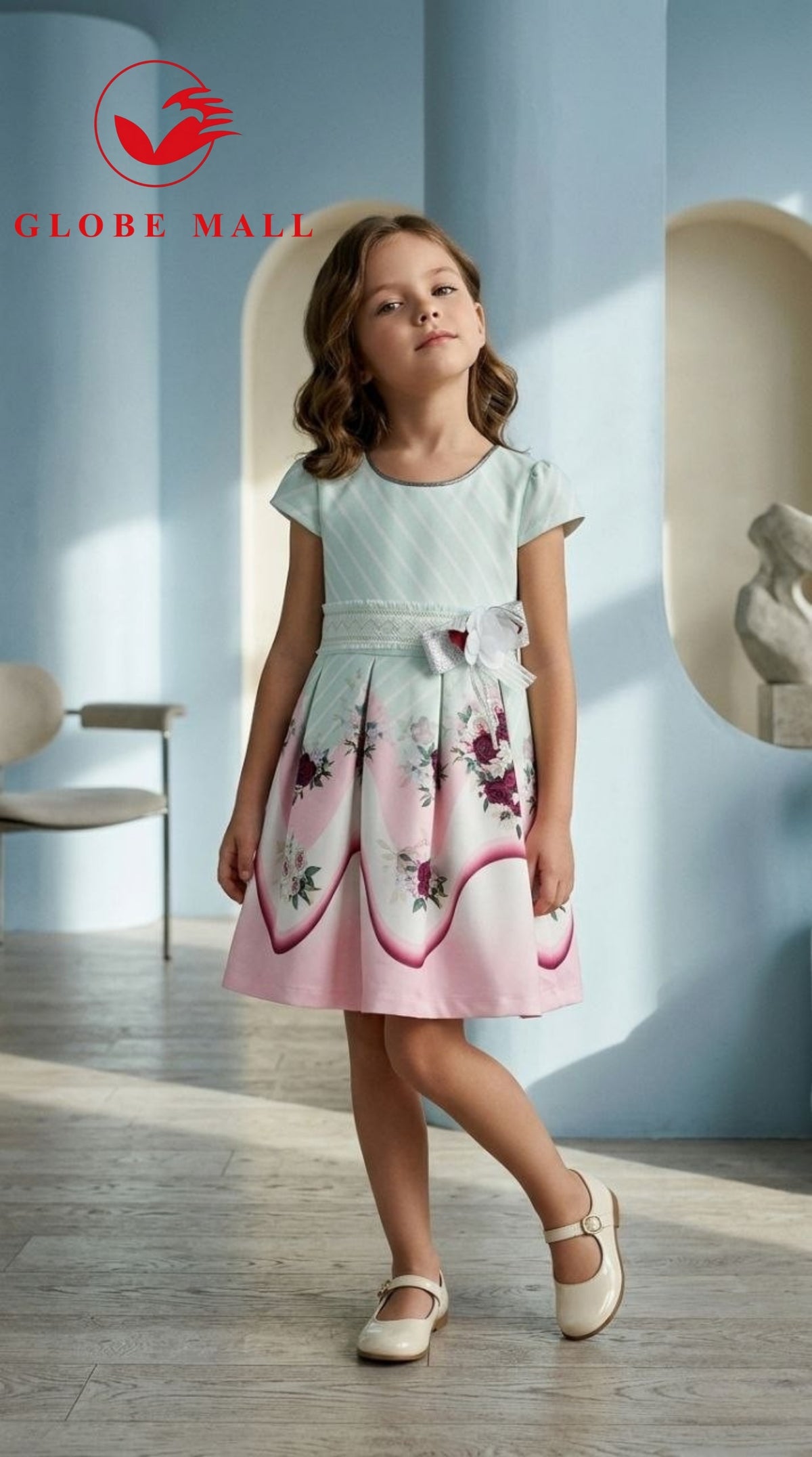 Sweet Butterfly Floral Day Dress