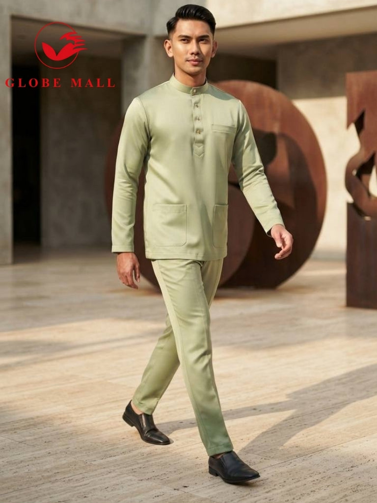 Aryan Premium Slim-Fit Baju Melayu Set