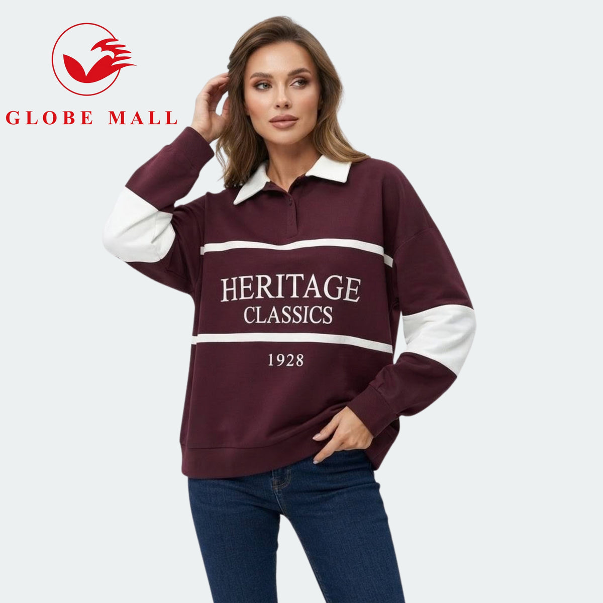 Women’s "Heritage Classics" Collared Rugby Sweater Pullover