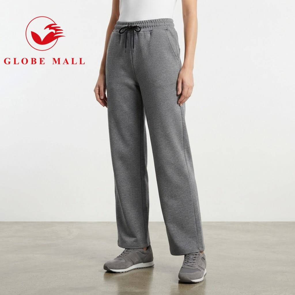 Women’s High-Waisted Wide-Leg Drawstring Sport Pants