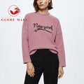 Women’s Graphic Long Sleeve Waffle-Knit Blouse