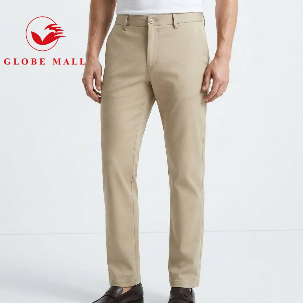 Men’s Slim-Fit Khaki Chino Slacks