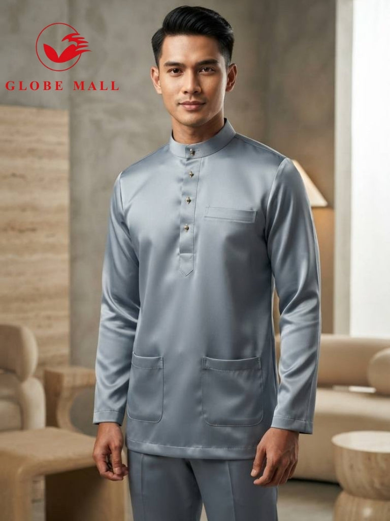 Aryan Premium Slim-Fit Baju Melayu Set