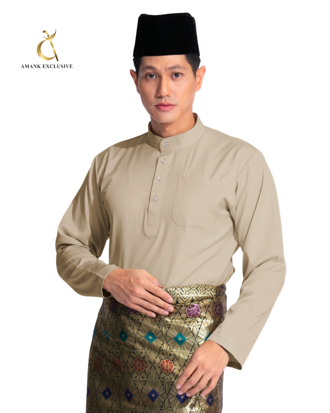 Men's Baju Melayu Cekak Musang Set