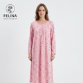 Women's Long Sleeve Printed Nightdress