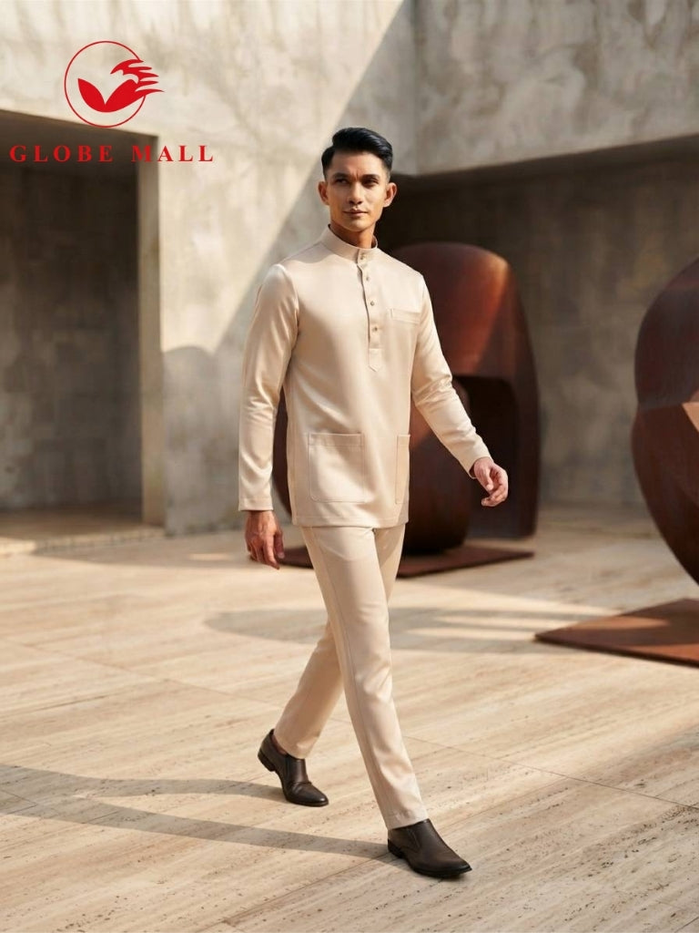 Aryan Premium Slim-Fit Baju Melayu Set