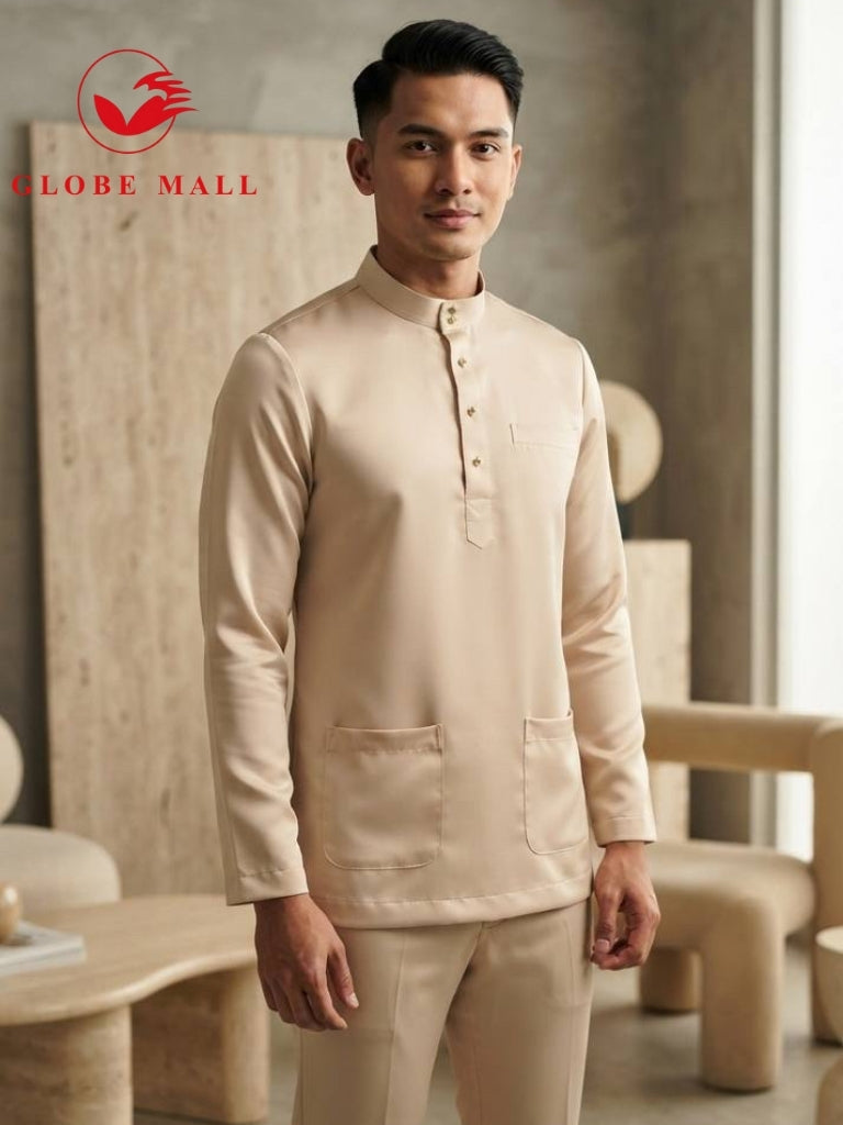 Aryan Premium Slim-Fit Baju Melayu Set