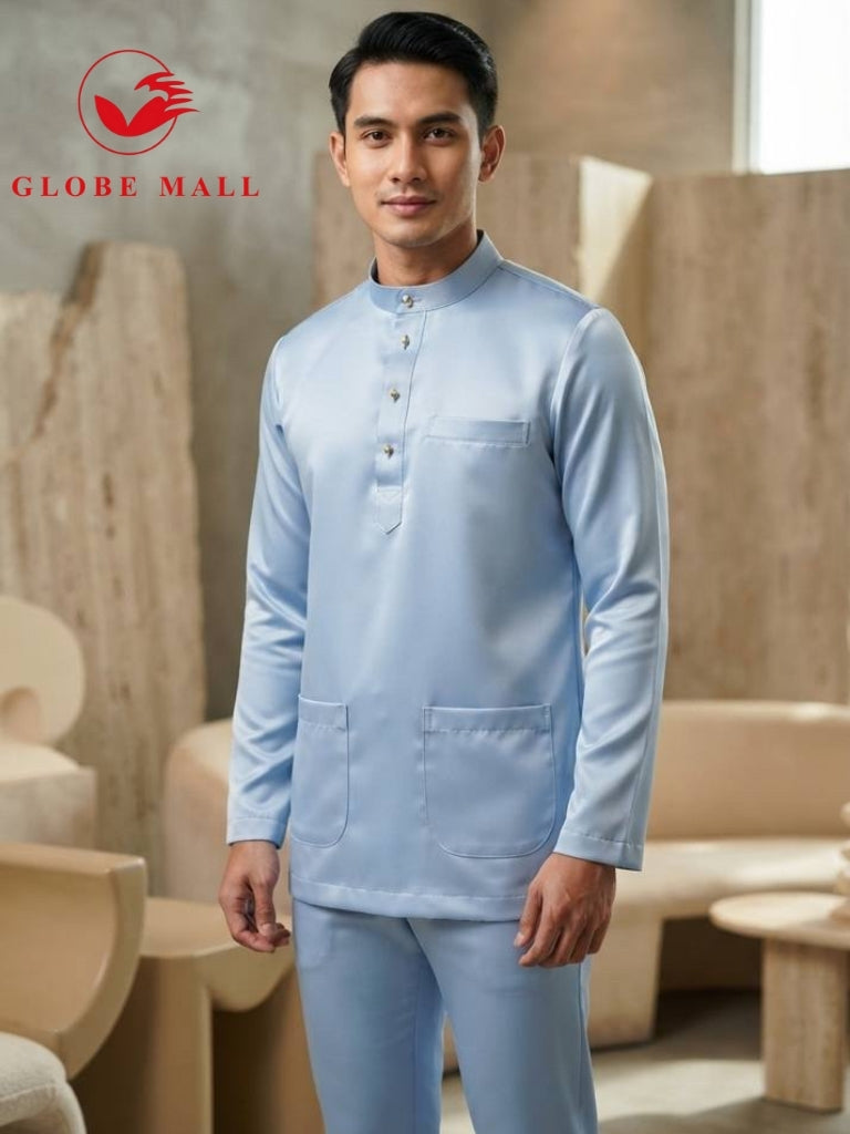 Aryan Premium Slim-Fit Baju Melayu Set