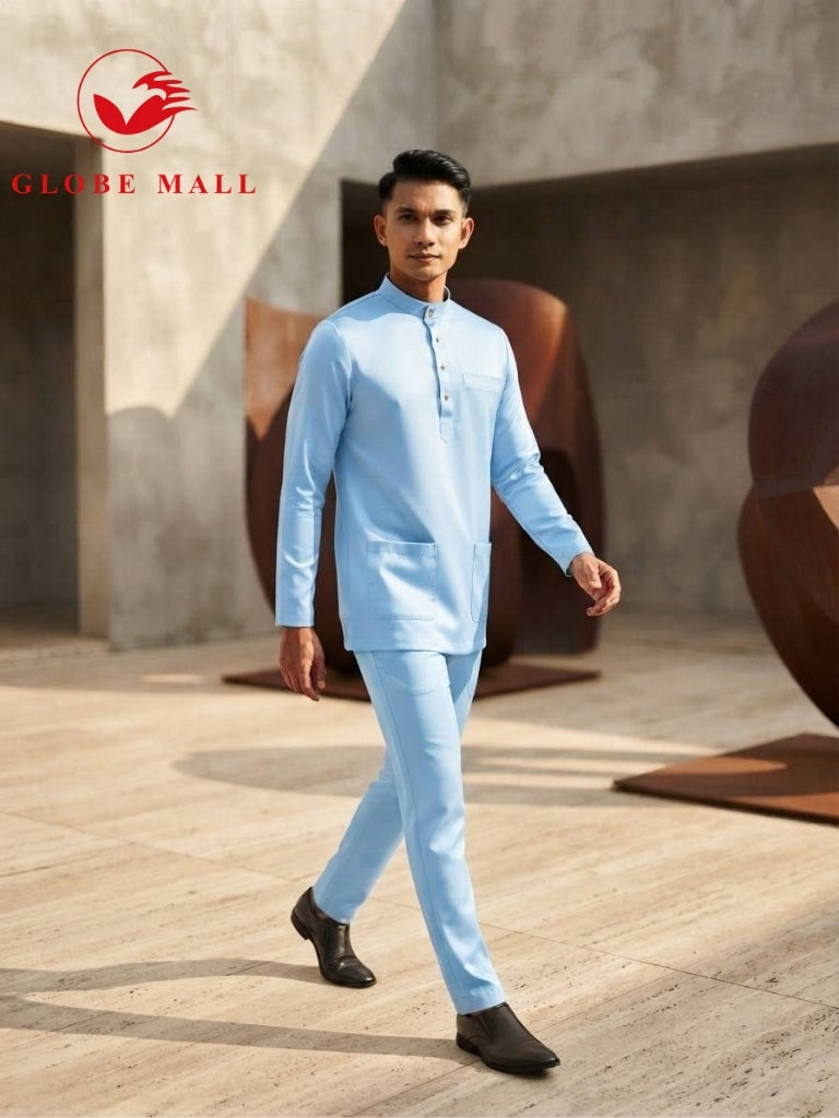 Aryan Premium Slim-Fit Baju Melayu Set