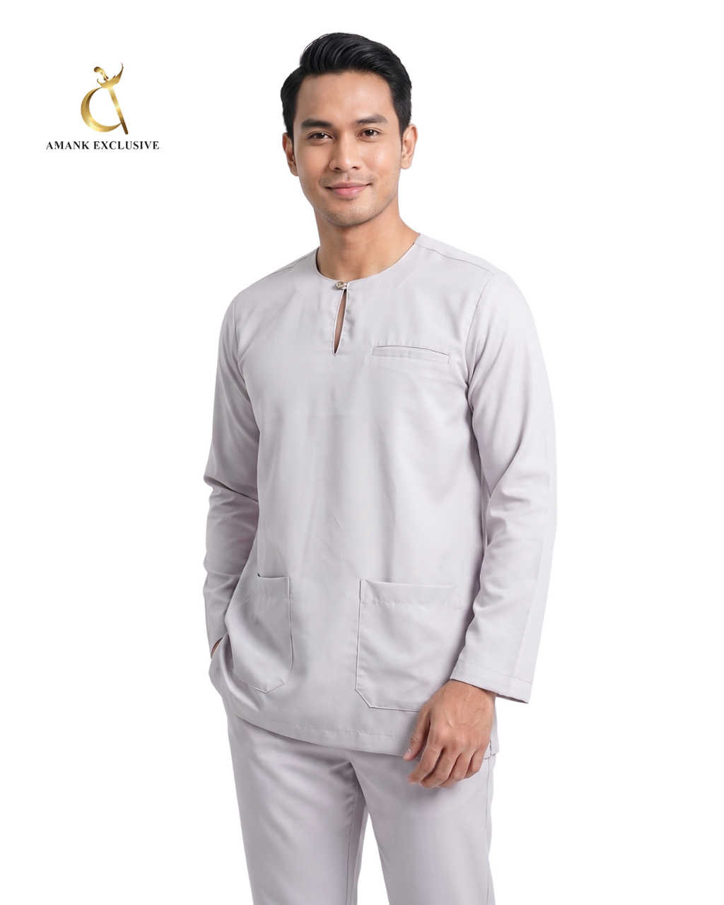 Men's Baju Melayu Teluk Belanga Set