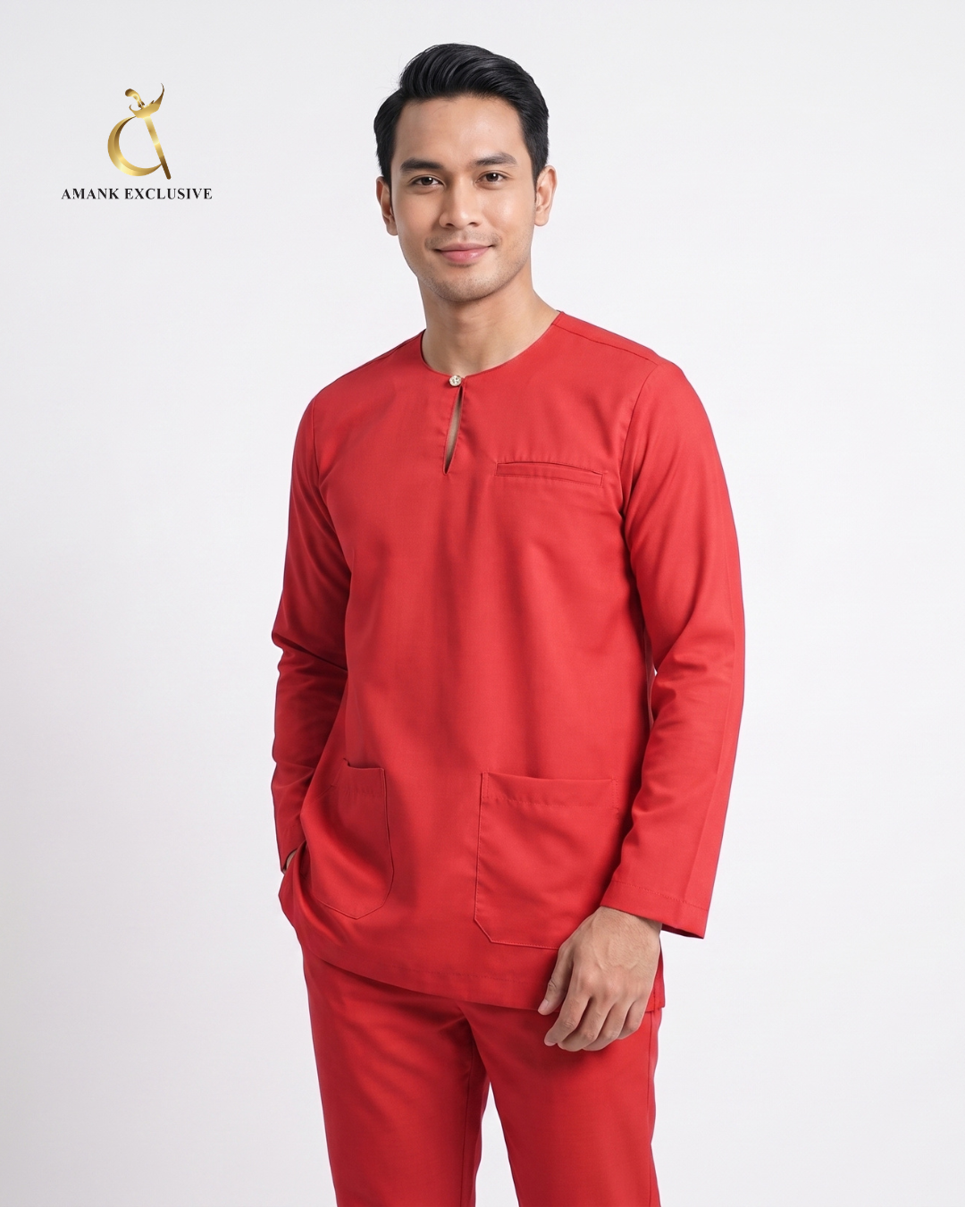 Men's Baju Melayu Teluk Belanga Set
