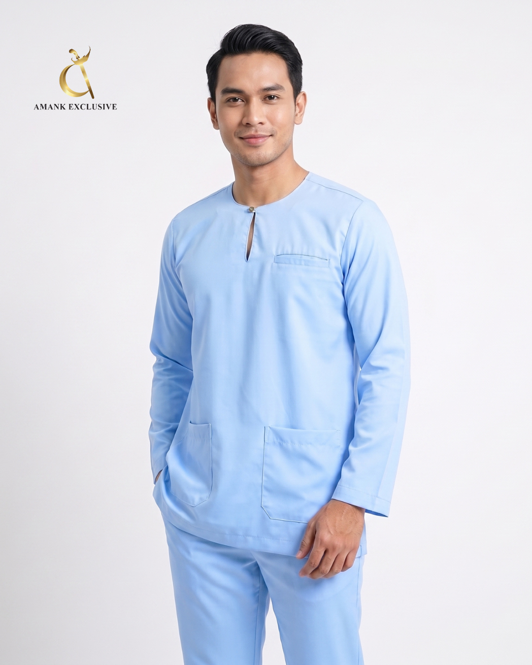 Men's Baju Melayu Teluk Belanga Set