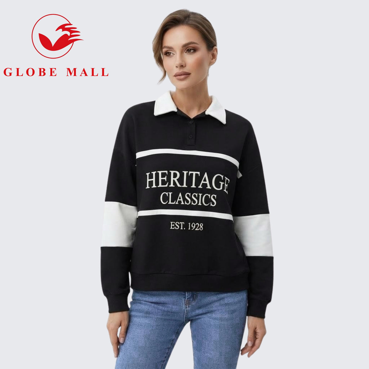 Women’s "Heritage Classics" Collared Rugby Sweater Pullover
