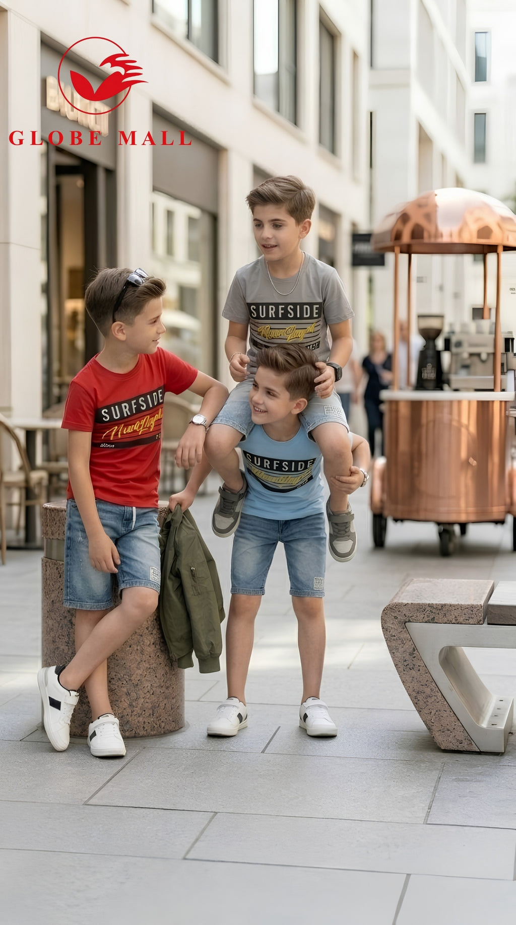 Surfside Boulevard Tee & Denim Shorts Set