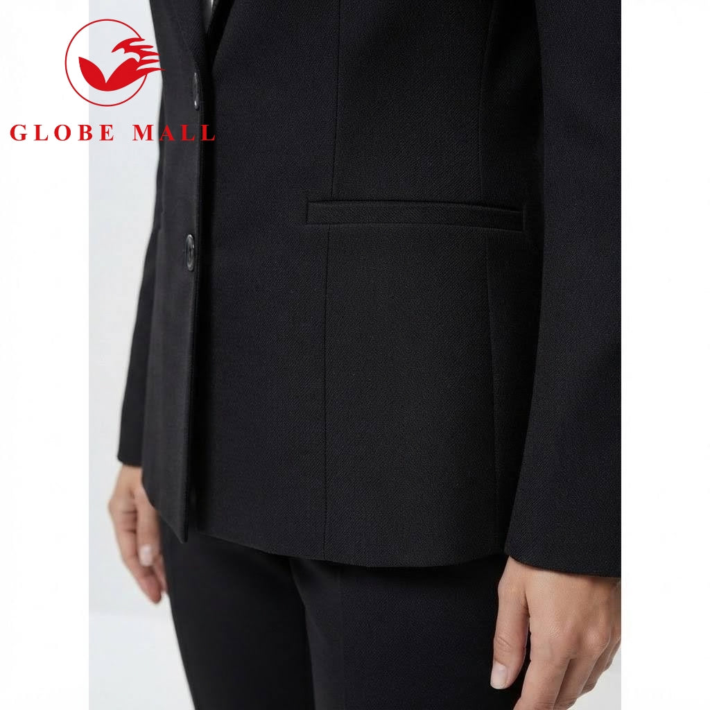 Women’s Tailored Classic Black Formal Blazer Jacket