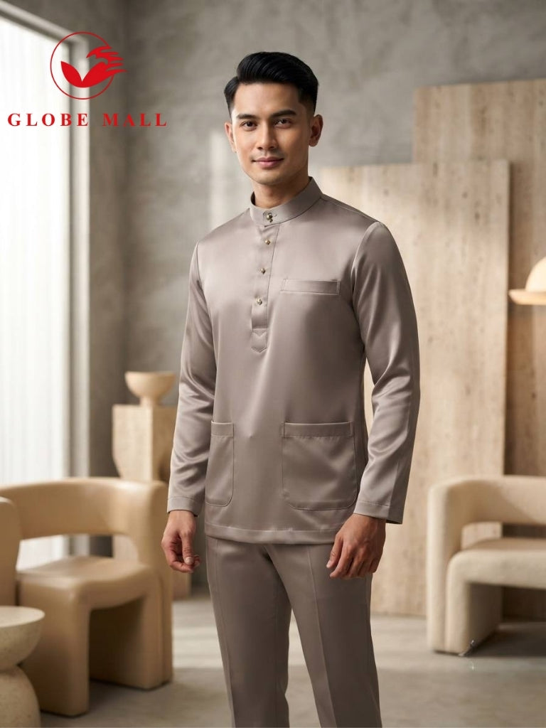 Aryan Premium Slim-Fit Baju Melayu Set