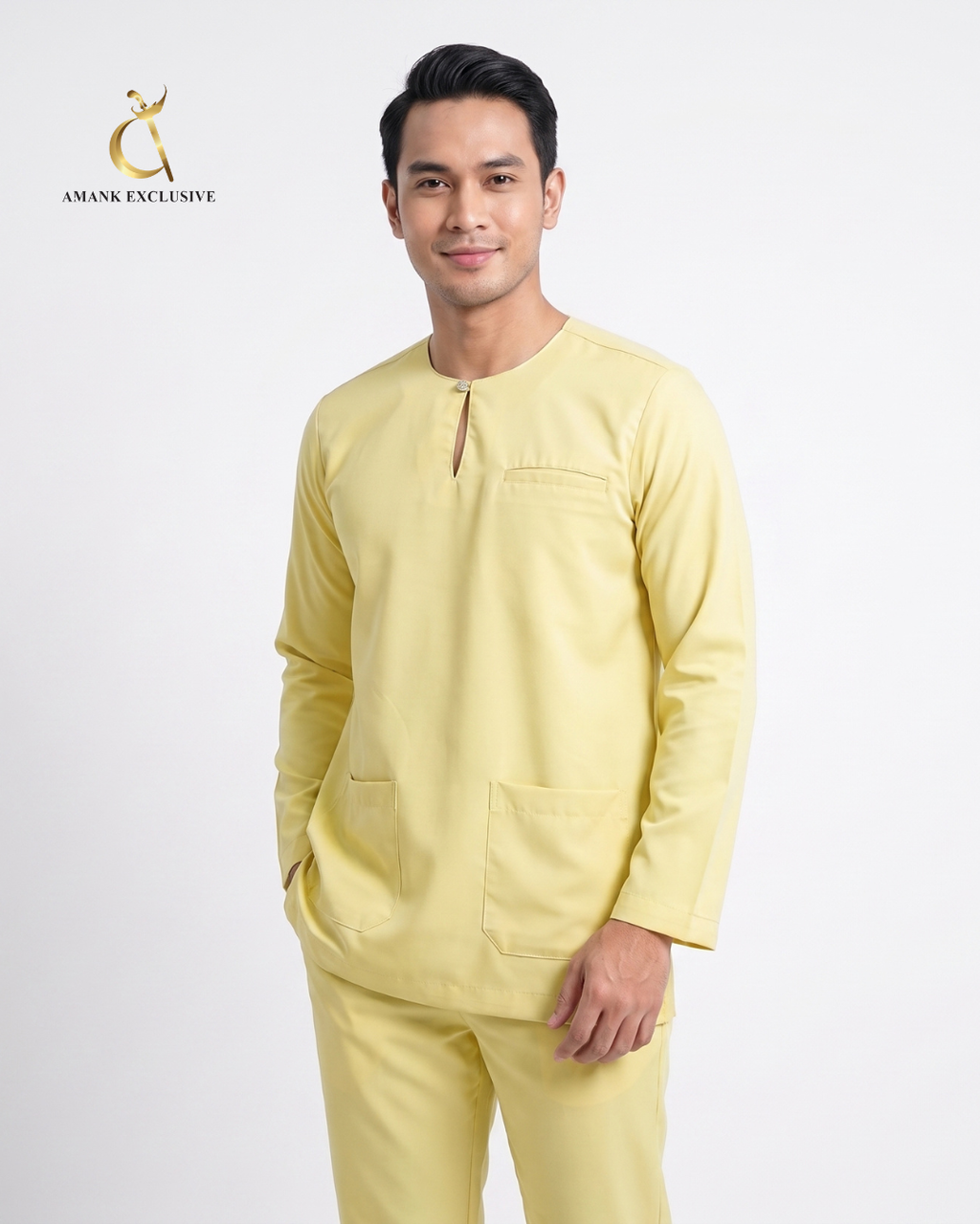 Men's Baju Melayu Teluk Belanga Set