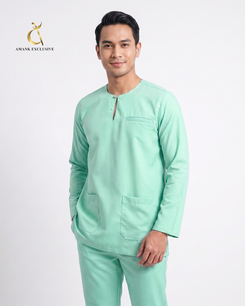 Men's Baju Melayu Teluk Belanga Set
