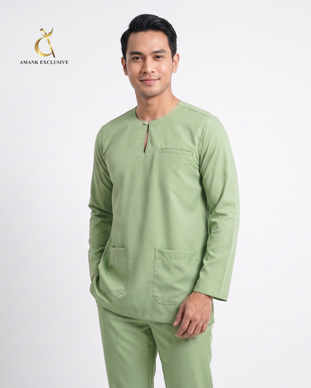 Men's Baju Melayu Teluk Belanga Set