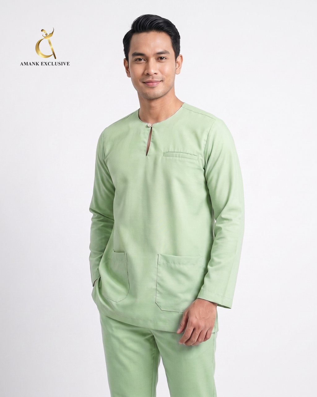 Men's Baju Melayu Teluk Belanga Set