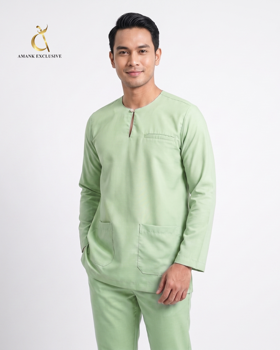 Men's Baju Melayu Teluk Belanga Set