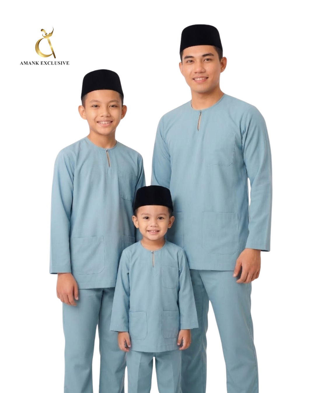 Men's Baju Melayu Teluk Belanga Set