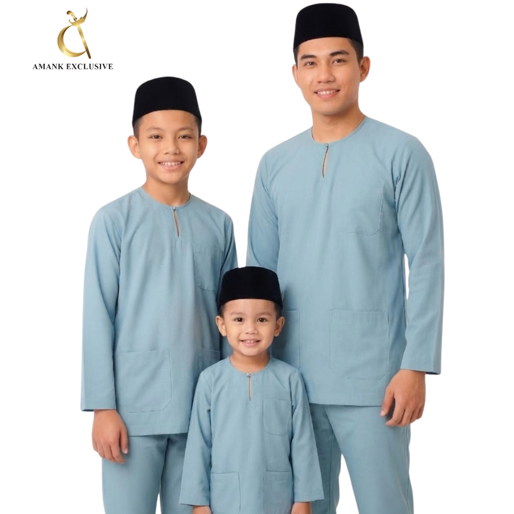 Men's Baju Melayu Teluk Belanga Set