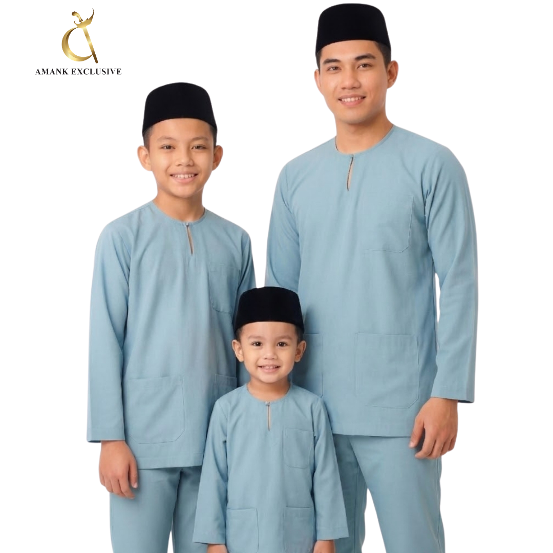 Men's Baju Melayu Teluk Belanga Set