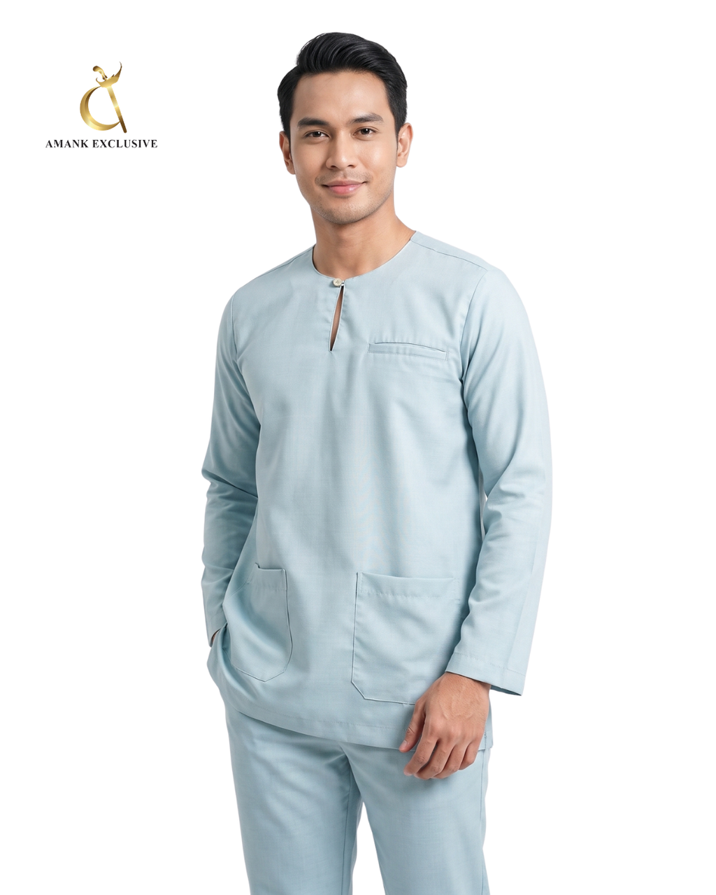 Men's Baju Melayu Teluk Belanga Set