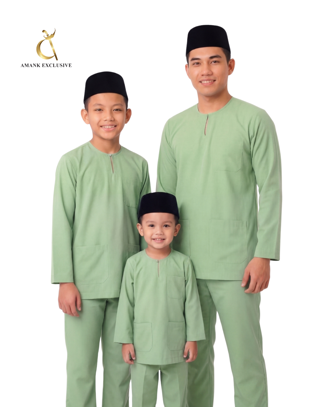 Men's Baju Melayu Teluk Belanga Set