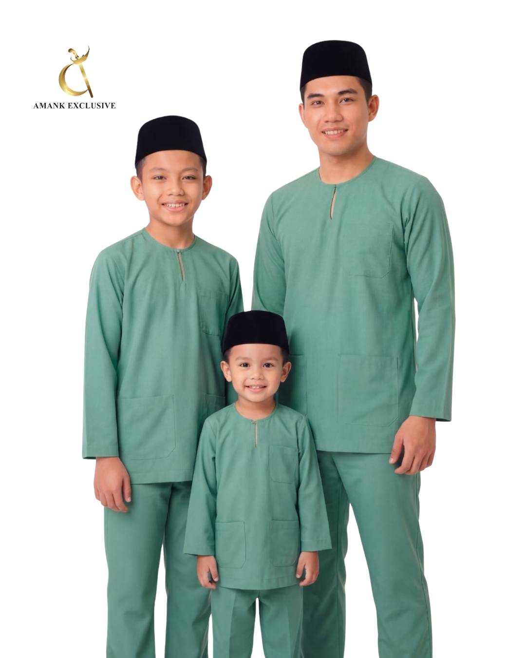 Men's Baju Melayu Teluk Belanga Set
